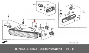 Фонарь указателя поворота 33352SV4023 HONDA