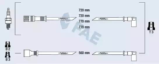 Ккомплект проводов зажигания 83020 FAE