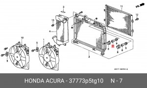 Термовыключатель, вентилятор радиатора 37773P5TG10 HONDA
