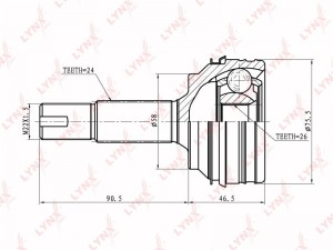 ШРУС CO-7535 LYNXAUTO