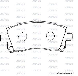 Колодки тормозные дисковые SN855 ADVICS