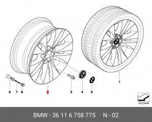 Диск колеса 36 11 6 758 775 BMW
