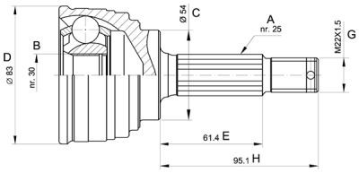 ШРУС MI-09 HDK