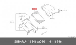 Воздушный фильтр 16546AA080 SUBARU