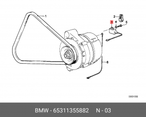 Конденсатор, система зажигания 65 31 1 355 882 BMW