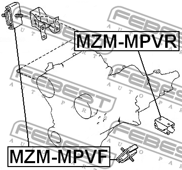 Подушка двигателя MZM-MPVR FEBEST