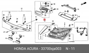 Фонарь задний 33700SJA003 HONDA
