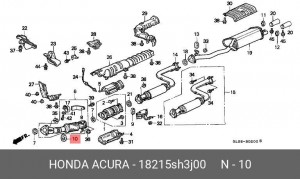 Кронштейн, система выпуска ОГ 18215SH3J00 HONDA