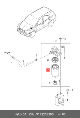 Топливный фильтр 319223E200 HYUNDAI KIA