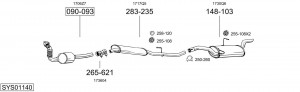 Глушитель выхлопных газов конечный 170301 BOSAL