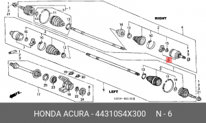 ШРУС 44310S4X300 HONDA