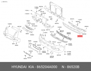Гаситель, буфер 865204A000 HYUNDAI KIA