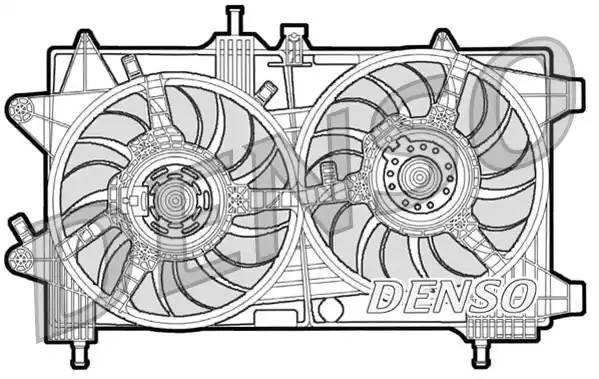 Вентилятор, охлаждение двигателя DER09043 DENSO