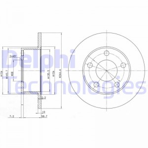 Тормозной диск BG2746 DELPHI