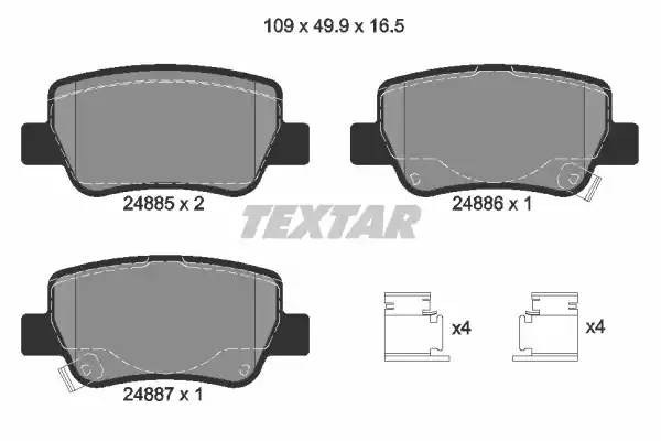 Колодки тормозные дисковые 2488501 TEXTAR
