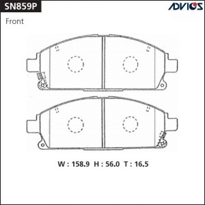 Колодки тормозные дисковые SN859P ADVICS