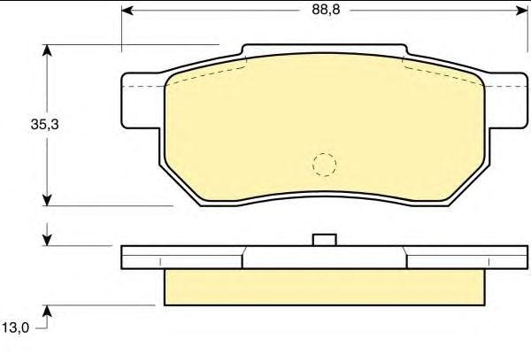 Комплект тормозных колодок, диско 6107759 GIRLING