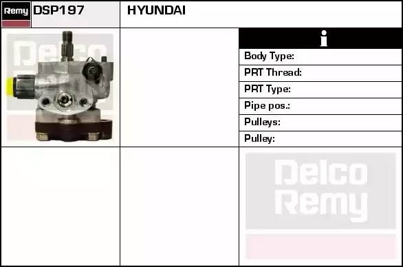 Гидравлический насос, рулевое управление DSP197 DELCO REMY