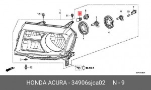 Лампа 34906SJCA02 HONDA
