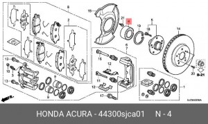 Подшипник ступицы колеса 44300SJCA01 HONDA