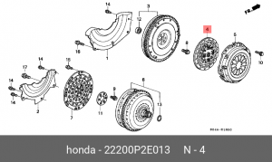 Диск сцепления 22200P2E013 HONDA