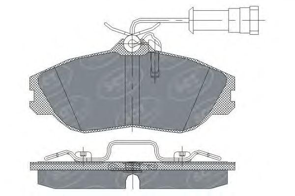Комплект тормозных колодок, диско SP234 SCT