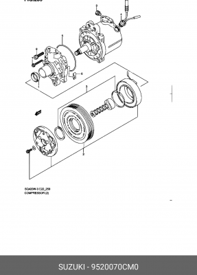 Компрессор, кондиционер 95200-70CM0 SUZUKI