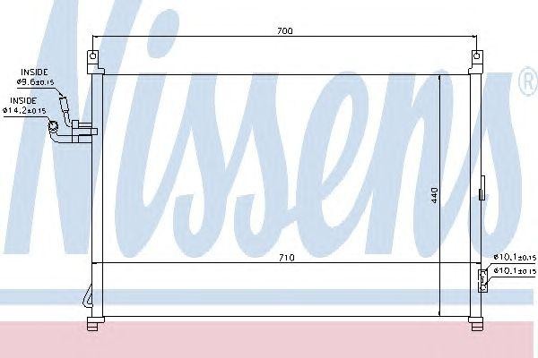 Конденсатор, кондиционер 940014 NISSENS