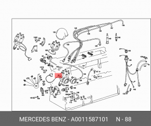 Распределитель зажигания A 001 158 71 01 MERCEDES BENZ