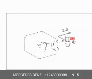 Электродвигатель, вентилятор корпуса приборов управления A 124 830 09 08 MERCEDES BENZ
