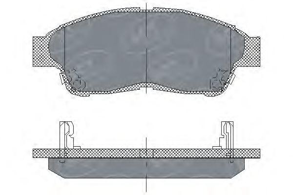 Комплект тормозных колодок, диско SP134 SCT