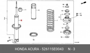 Амортизатор 52611SE0043 HONDA