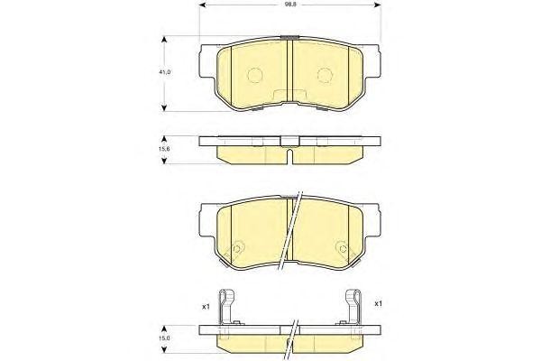 Комплект тормозных колодок, диско 6132989 GIRLING