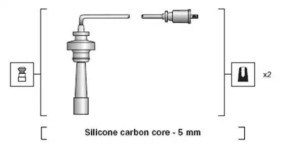 Ккомплект проводов зажигания 941318111192 MAGNETI MARELLI