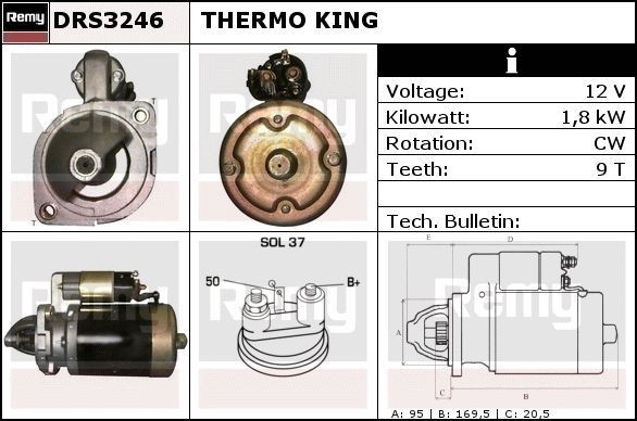 Стартер DRS3246 DELCO REMY