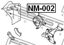 Подушка двигателя NM-002 FEBEST