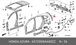 Деталь 63720SWAA00ZZ HONDA
