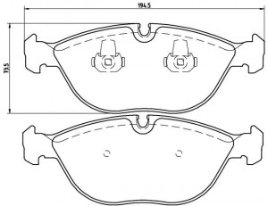 Комплект тормозных колодок, диско P06019 BREMBO