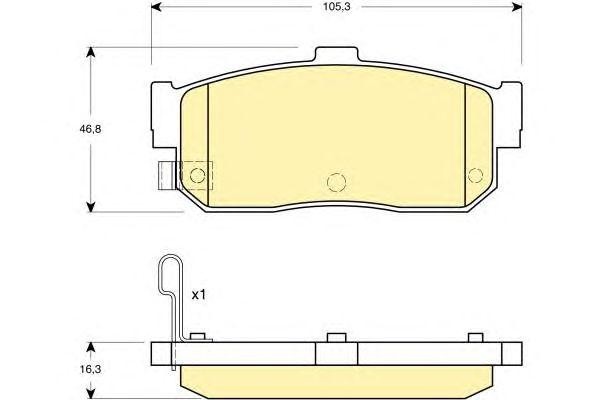 Комплект тормозных колодок, диско 6132749 GIRLING