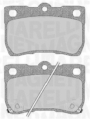 Комплект тормозных колодок, диско 430216171396 MAGNETI MARELLI