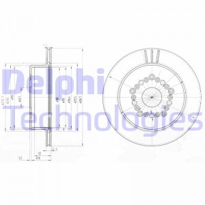 Тормозной диск BG3617 DELPHI