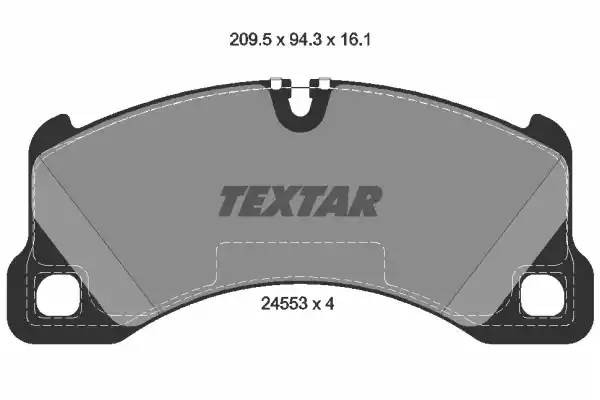 Комплект тормозных колодок, диско 2455301 TEXTAR