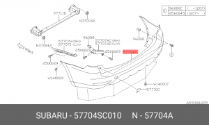 Бампер задний 57704SC010 SUBARU