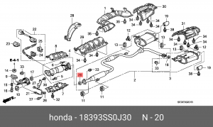 Уплотнительное кольцо, выпускной тр 18393SS0J30 HONDA