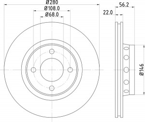 Тормозной диск MDC776 MINTEX