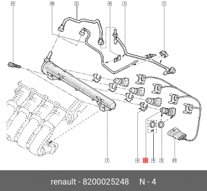 Клапанная форсунка 8200025248 RENAULT