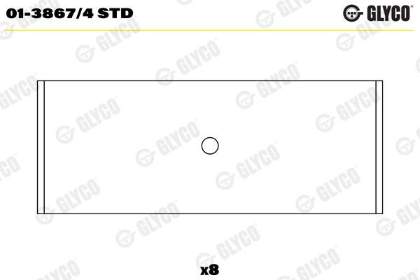 Шатунный подшипник 0138674STD GLYCO
