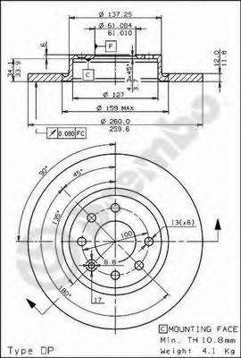 Тормозной диск 08.5186.20 BREMBO