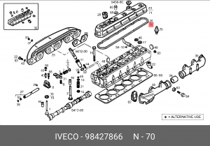 Прокладка, крышка головки цилиндра 98427866 IVECO