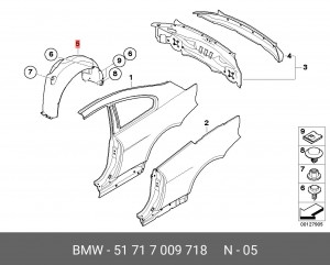 Подкрылок 51 71 7 009 718 BMW